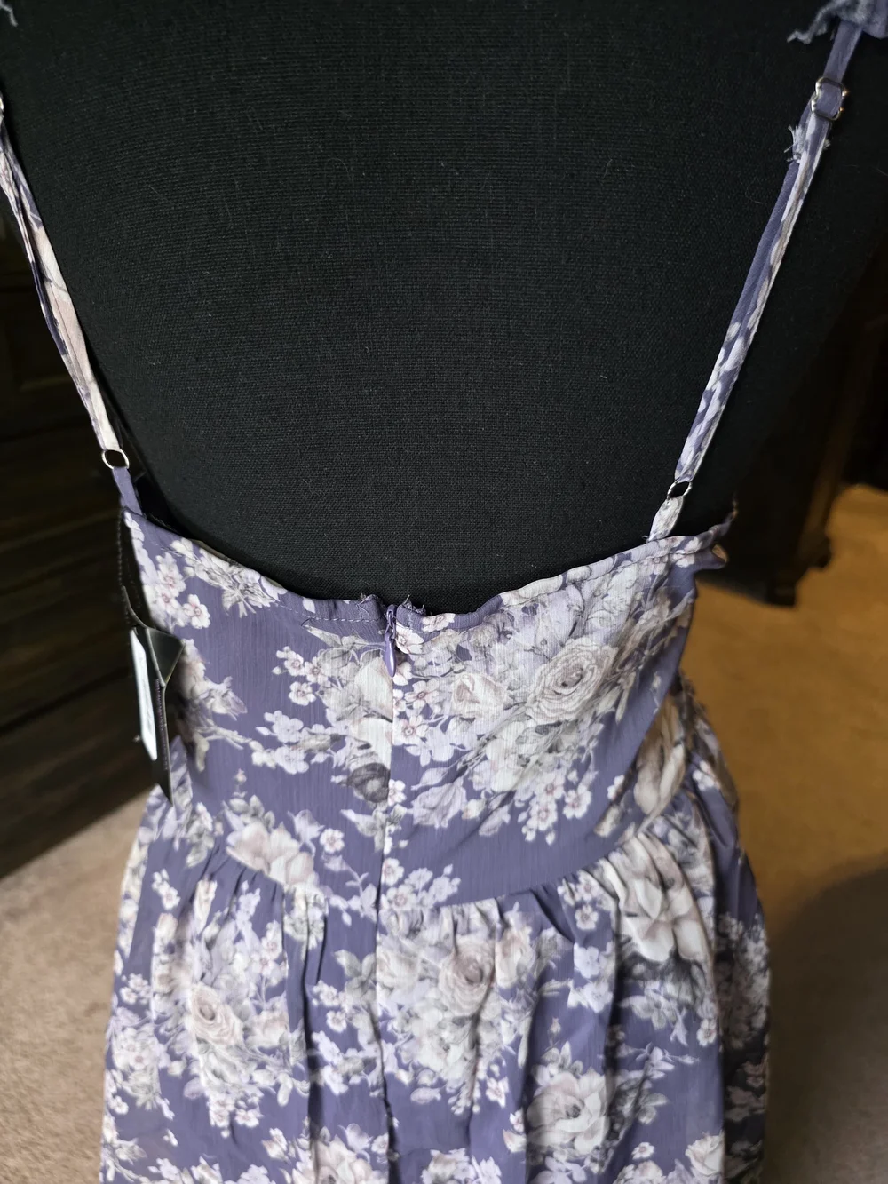 Jade by Jane Katie Floral Tiered Maxi Dress 1X NWT Cottagecore Lavender Coquette - Picture 6 of 6